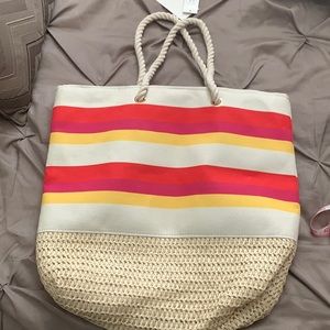 NWT Beach bag , canvas purse, summer tote